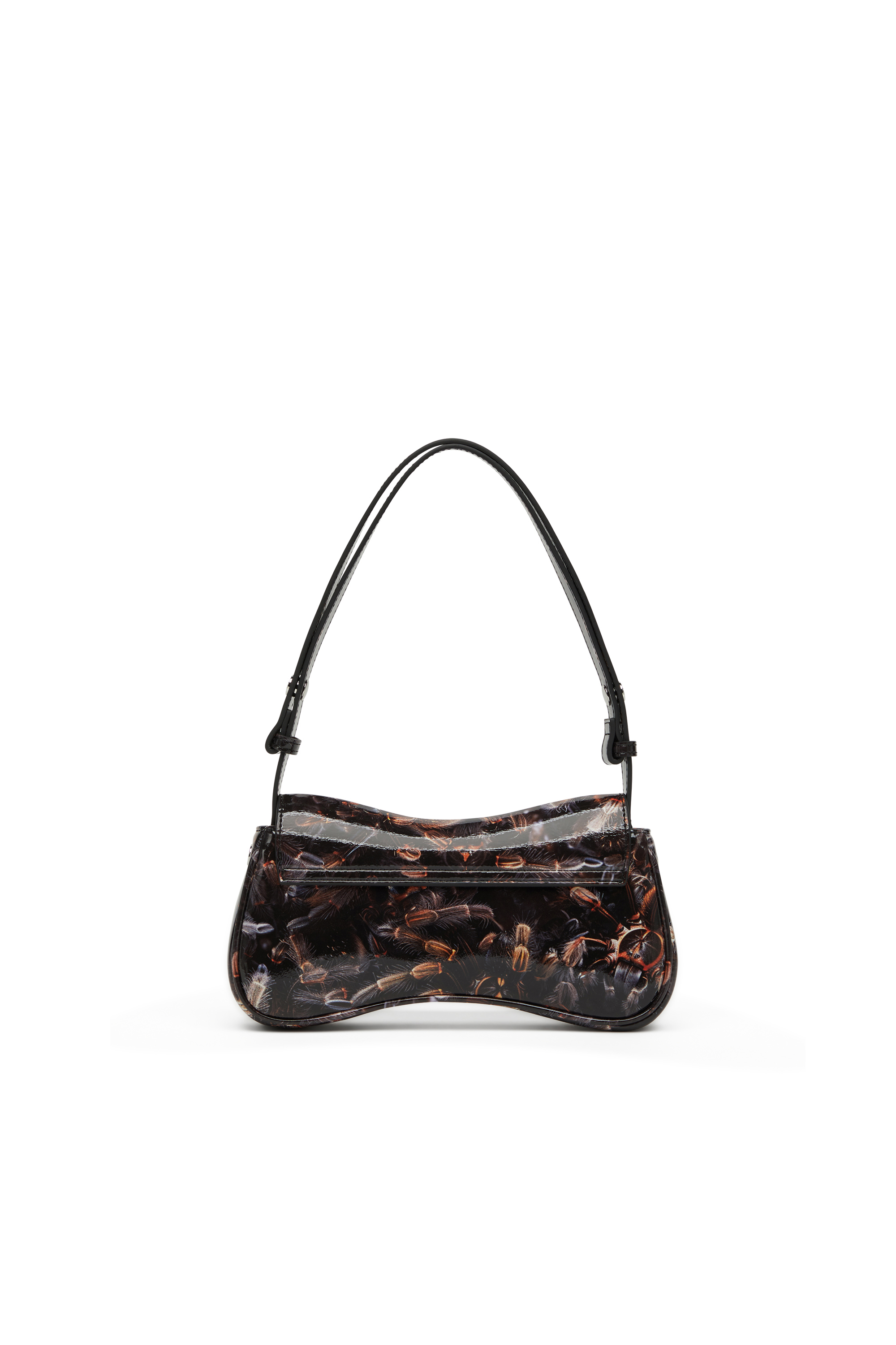 Diesel - PLAY CLUTCH, Woman's Play-Glossy clutch with print in Black/Brown - 2