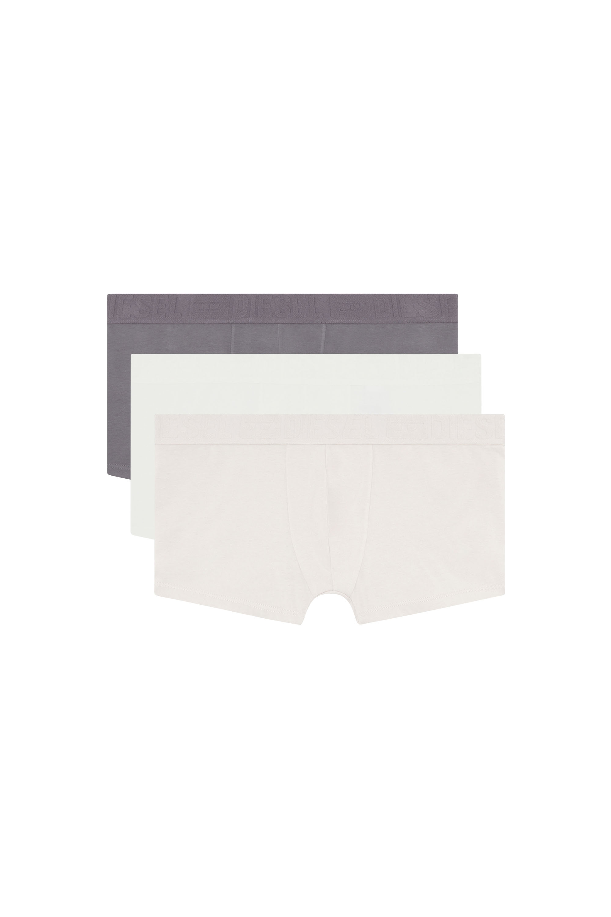 Diesel - UMBX-DAMIENTHREEPACK, Man's Three-pack monochrome boxer briefs in White/Grey - 1