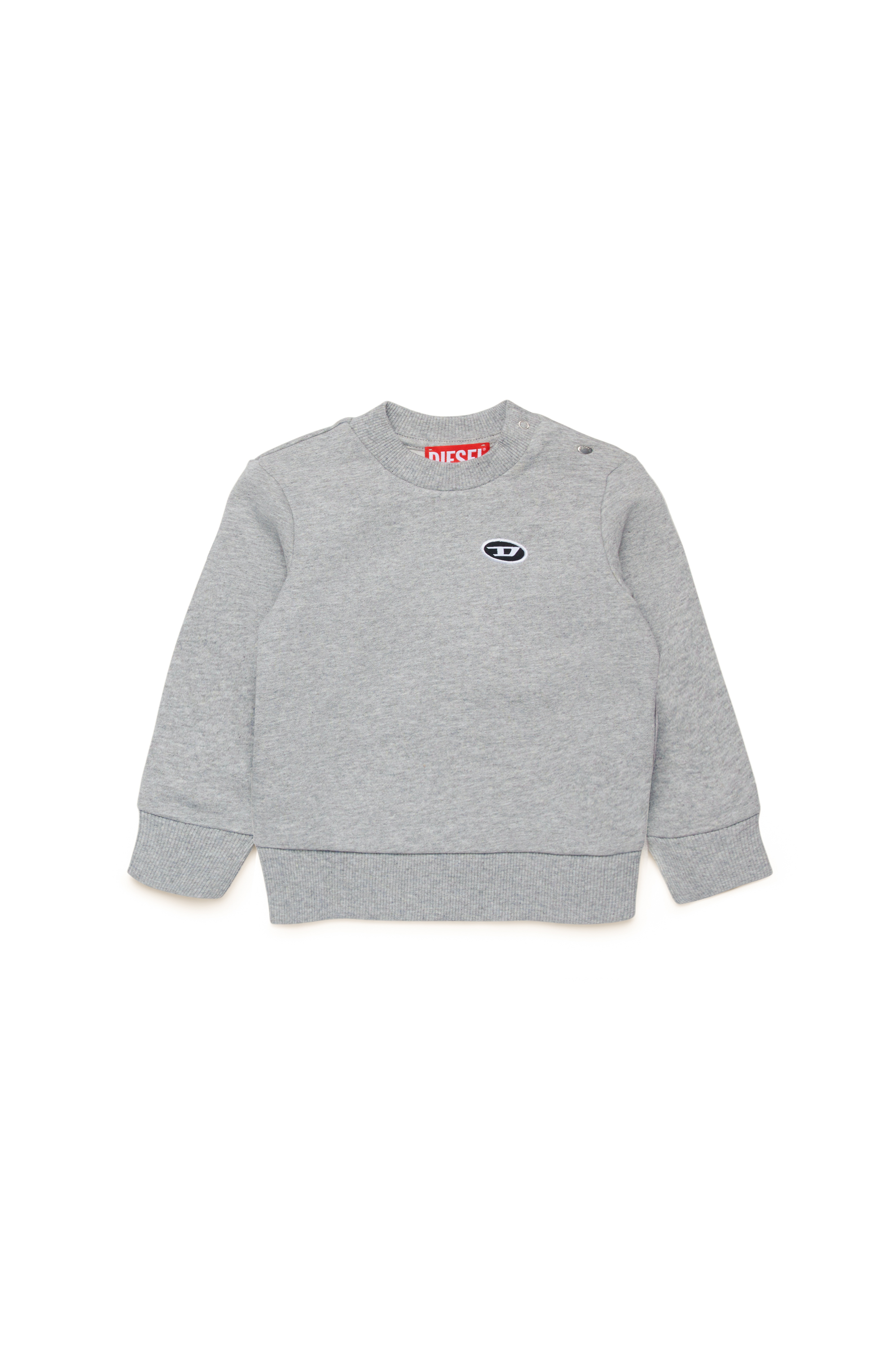 Diesel - SROBDOVALPJSAB, Man's Sweatshirt with Oval D patch in Grey - 1