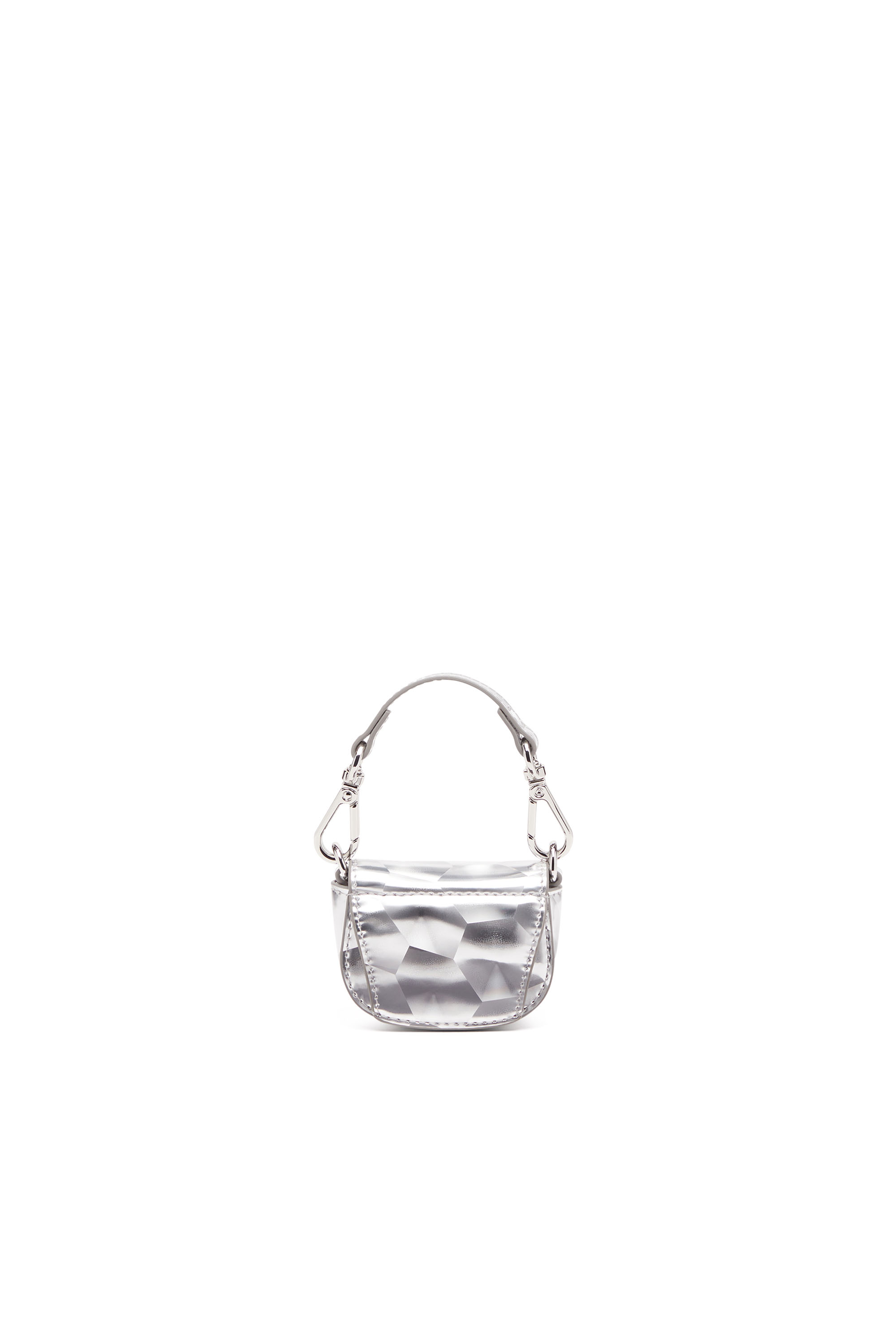 Diesel - 1DR XXS, Woman Iconic micro bag charm with mirror effect in Silver - Image 2