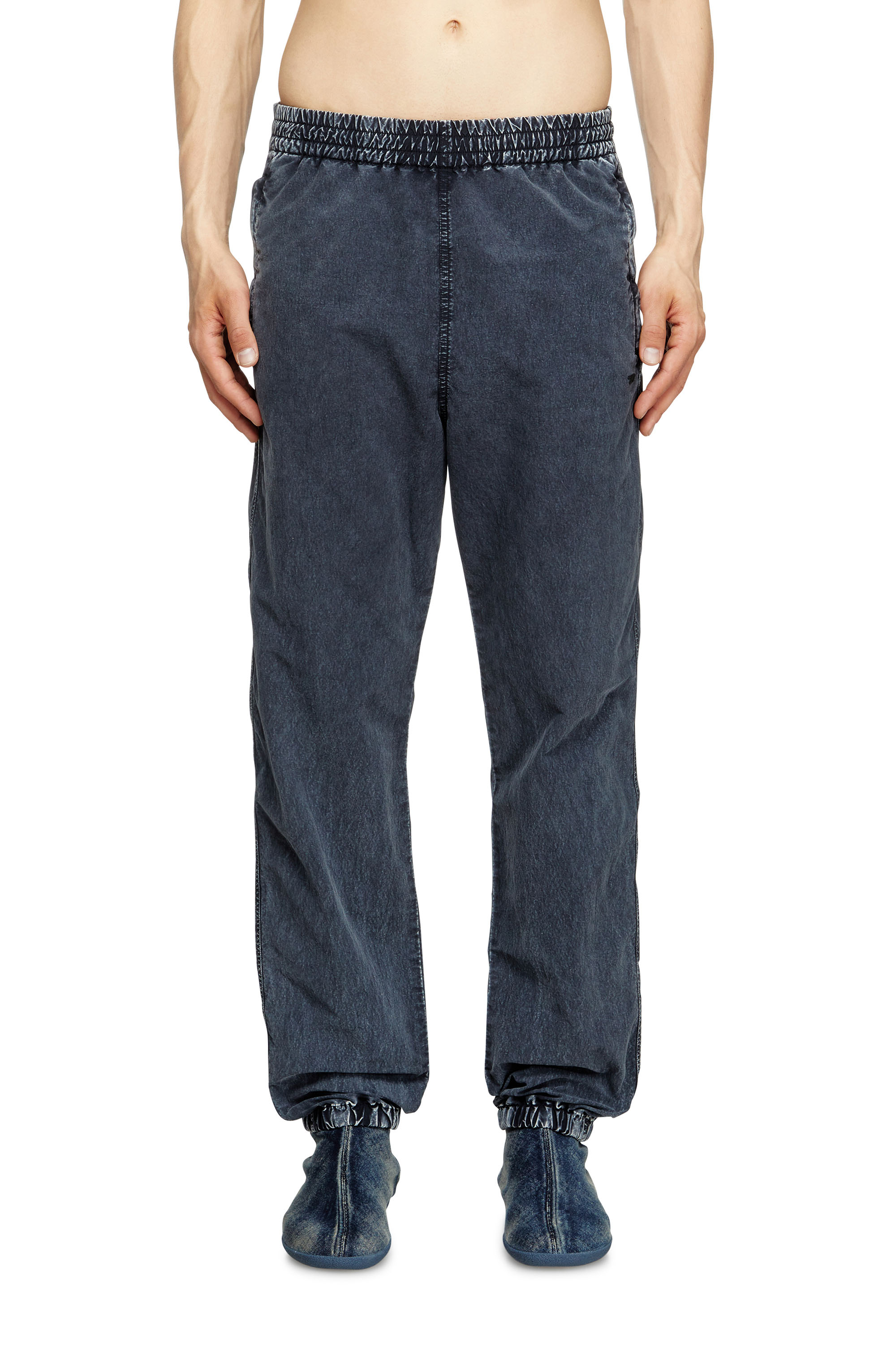 P-WILSON, Dark Blue Diesel - P-WILSON, Man's Pants in recycled nylon taslan in Dark Blue - 3