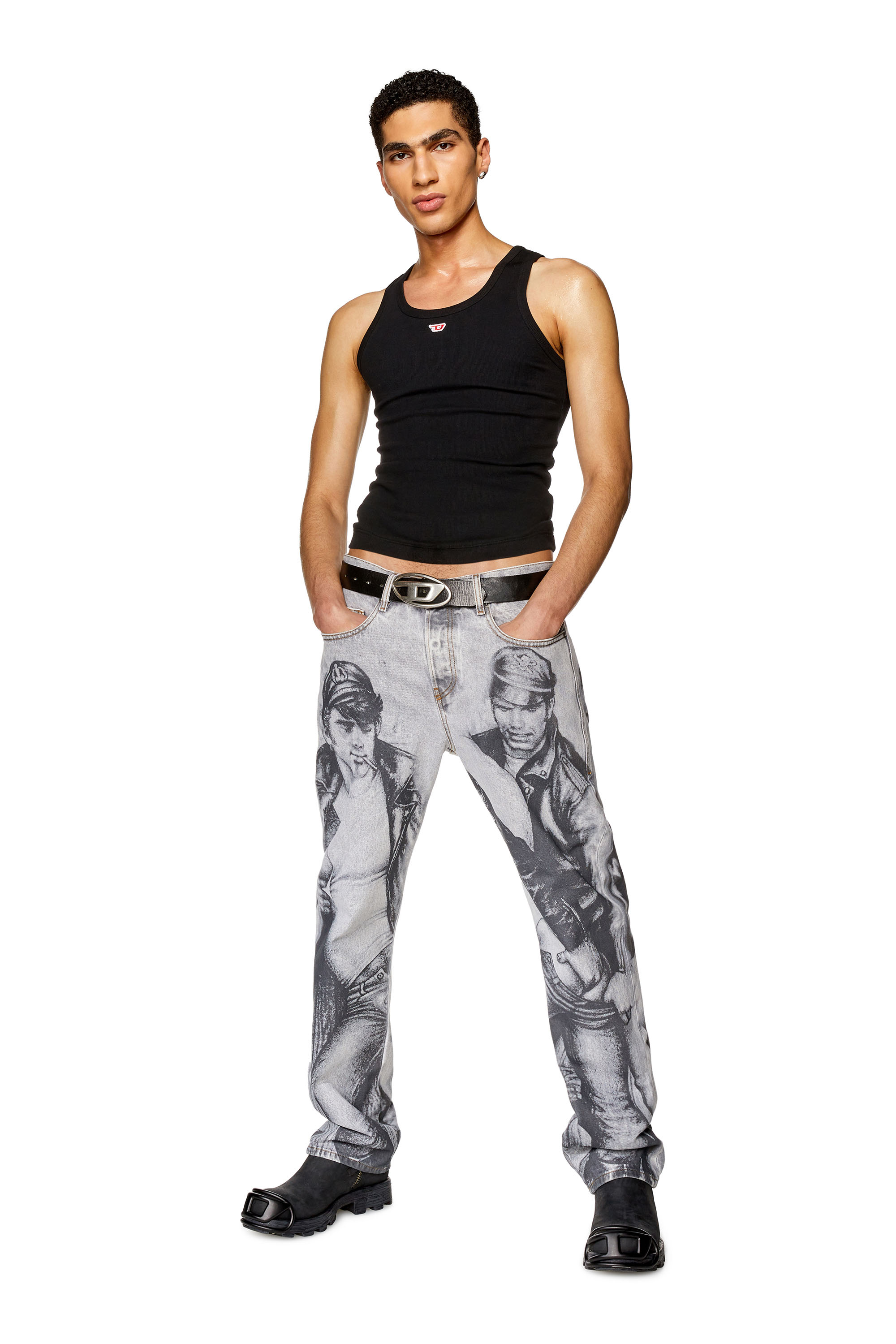 Diesel - 2020 D-Viker 007F8 Straight Jeans, Grey - Image 5