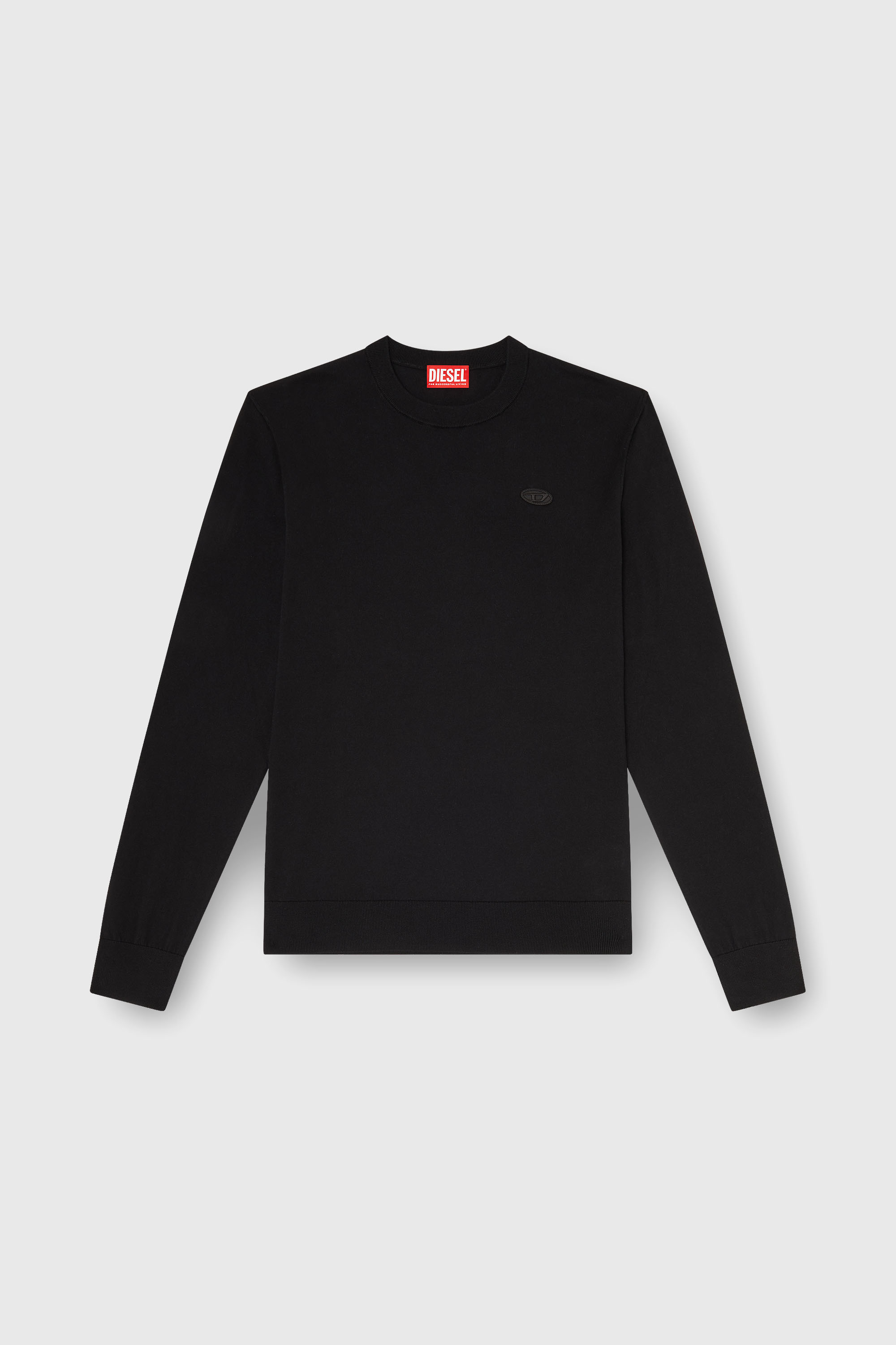 Diesel - K-FREEX-TAG-T92, Man's Cotton knitwear with tonal logo in Black - 2