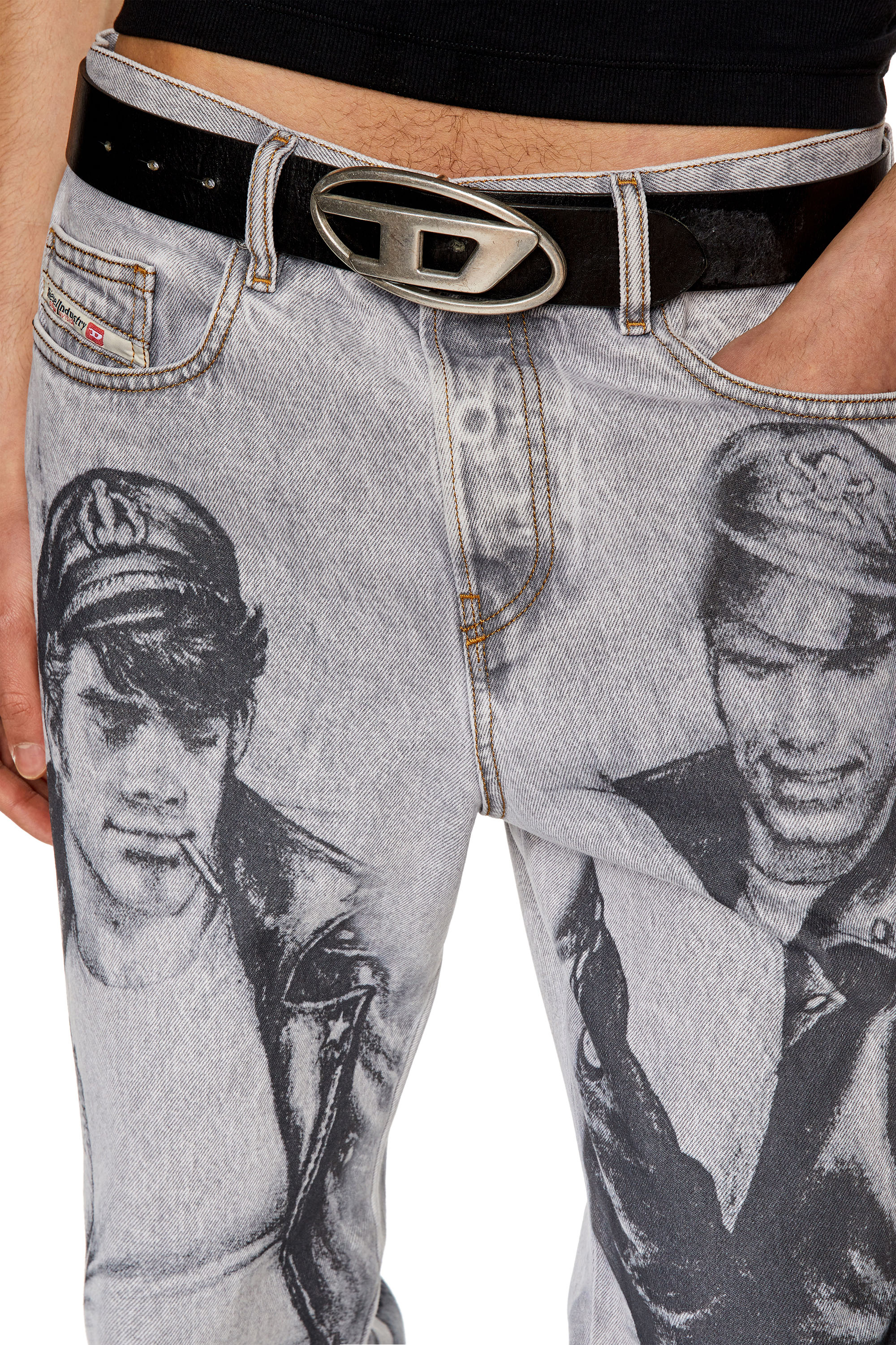 Diesel - 2020 D-Viker 007F8 Straight Jeans, Grey - Image 3