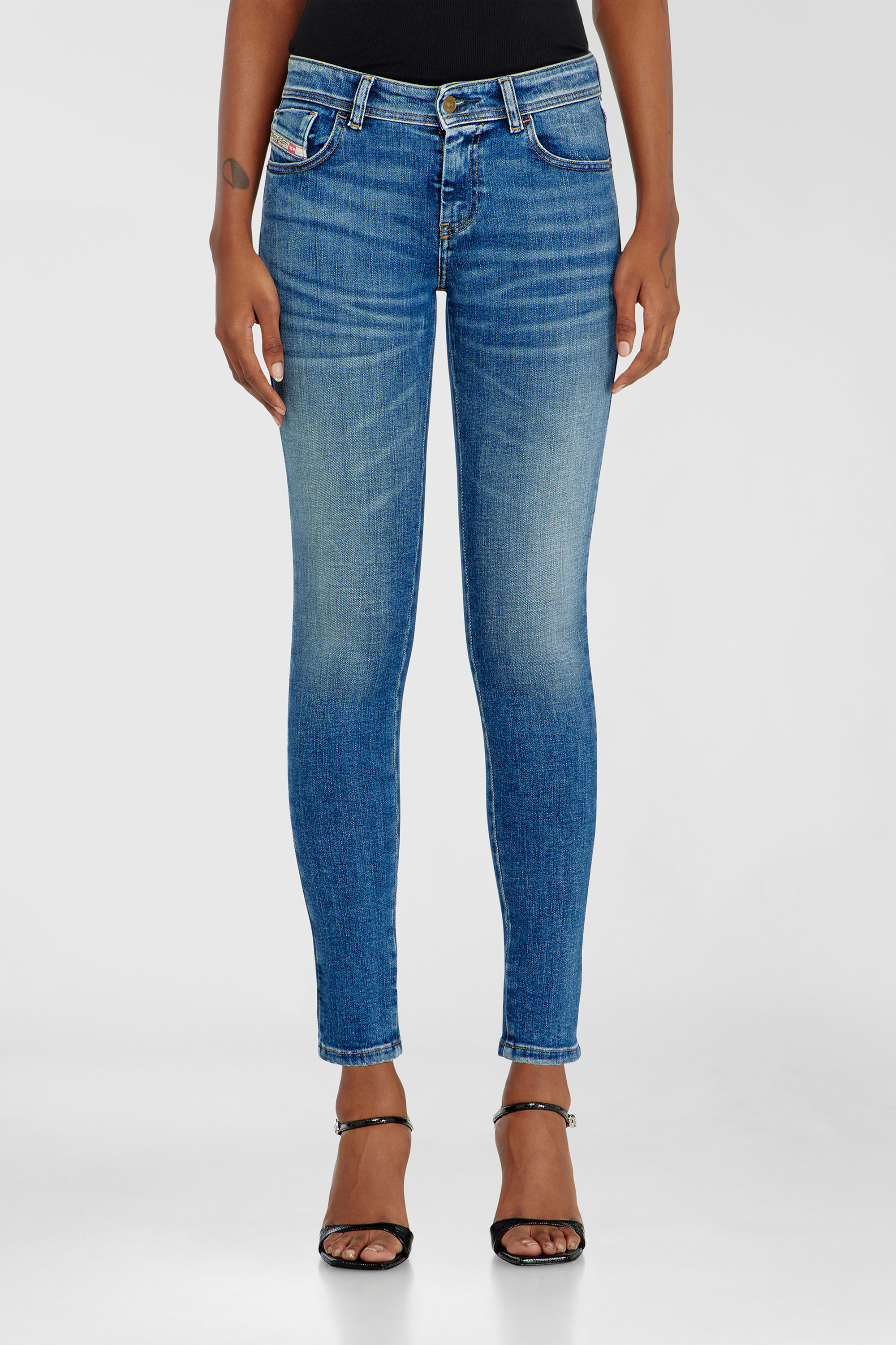 Diesel - Woman's Skinny Jeans 2017 Slandy 09P71, Medium blue - 4